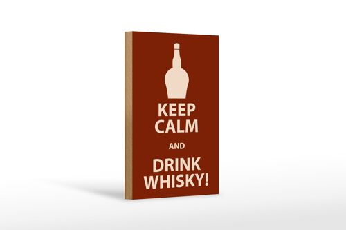 Holzschild 12x18cm Keep Calm and Drink Whisky Dekoration