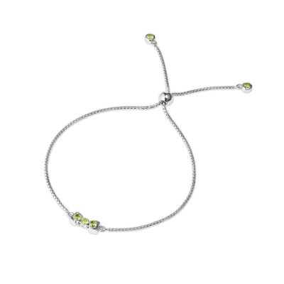 San Shi Peridot Bracelet, Sterling Silver