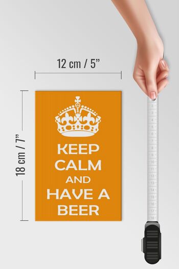 Panneau en bois disant 12x18cm Keep Calm and have a beer decoration 4