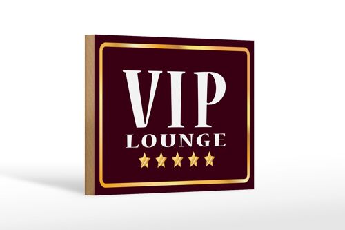 Holzschild Hinweis 18x12cm VIP Lounge 5 Sterne Dekoration