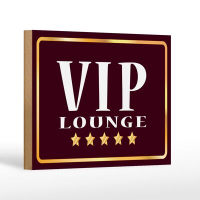 Holzschild Hinweis 18x12cm VIP Lounge 5 Sterne Dekoration
