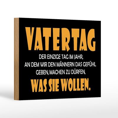 Holzschild Spruch 18x12cm Vatertag Dekoration