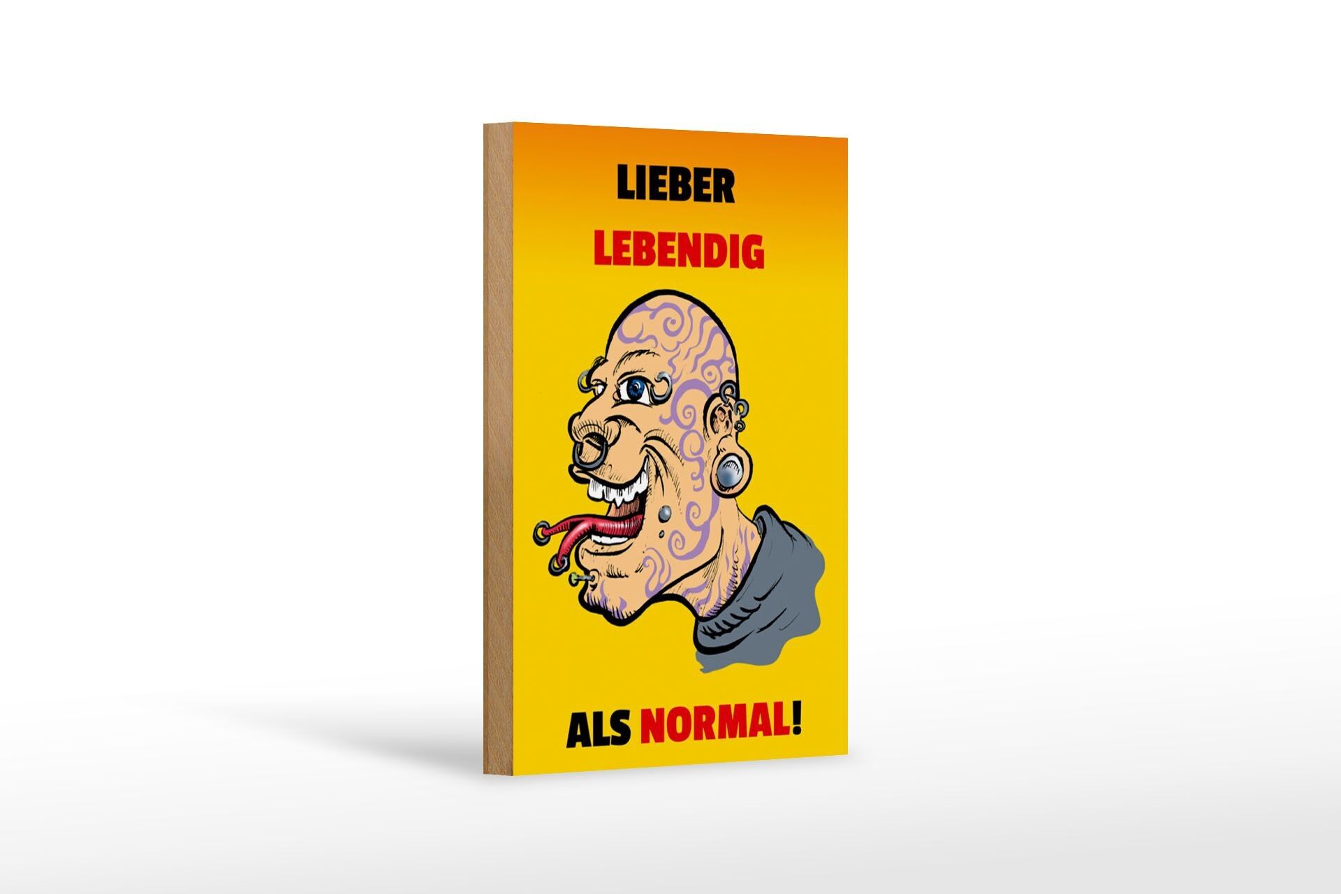 Cartel de madera que dice 12x18cm Mejor vivo que la decoración normal.