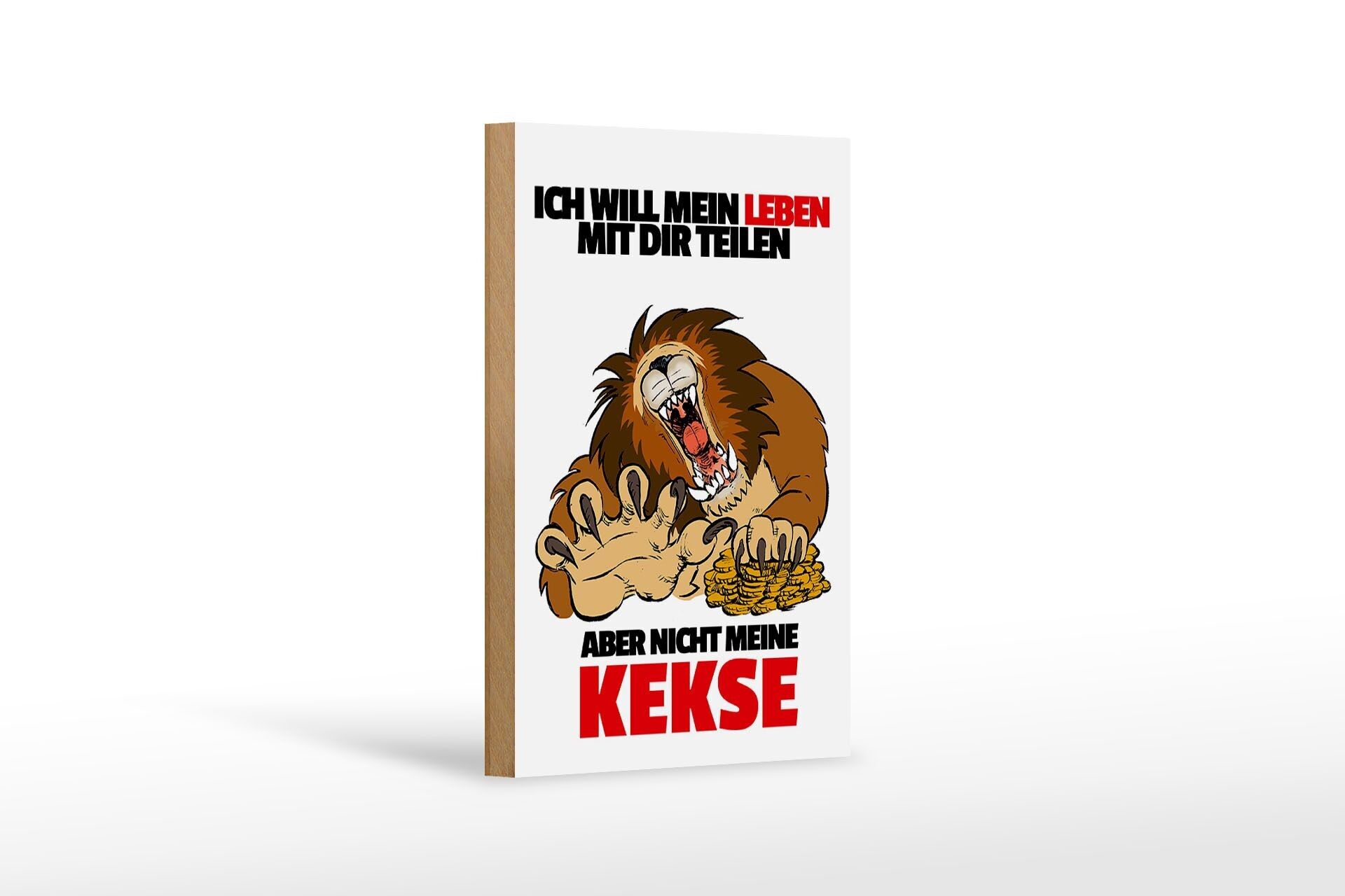 Cartello in legno con scritta 12x18 cm Condividerà la vita, non la decorazione dei biscotti