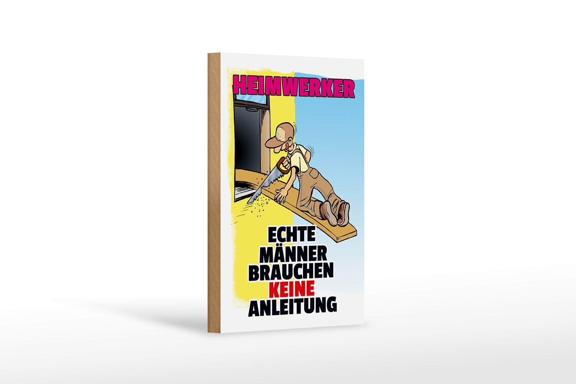 Cartello in legno con scritta 12x18 cm Gli amanti del fai da te non hanno bisogno di istruzioni