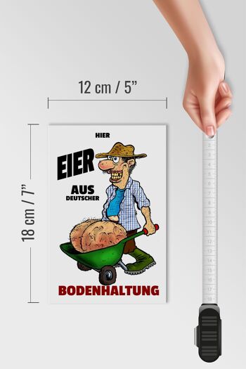 Panneau en bois note 12x18cm Voici des œufs d'Allemagne. Course libre 4