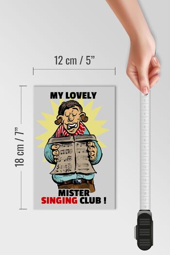 Panneau en bois disant 12x18cm Décoration My Lovely Mr Singing Club 4