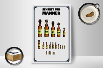 Panneau en bois 12x18cm, test de vue pour hommes, décoration de bouteilles de bière 2