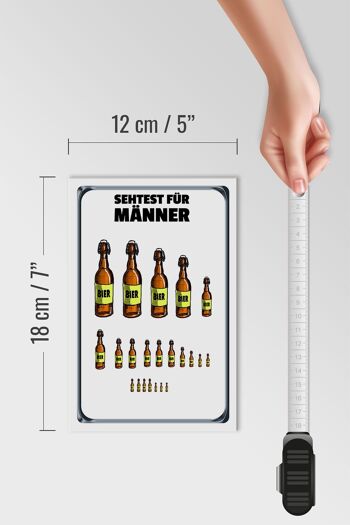 Panneau en bois 12x18cm, test de vue pour hommes, décoration de bouteilles de bière 4