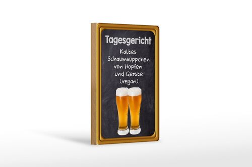 Holzschild Alkohol 12x18cm Tagesgericht Schaumsüppchen Hopfen Dekoration Sch