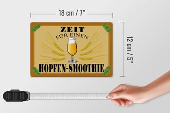 Panneau en bois 18x12cm Time for Hops Smoothie Beer Décoration 4