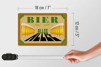 Panneau en bois 18x12cm décoration allée de la bière 4