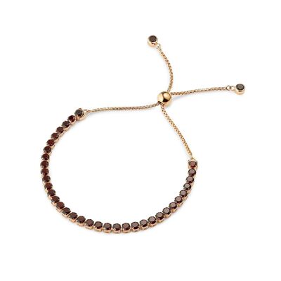 Zhongshan Garnet Bracelet, 18ct Rose Gold Plated Vermeil