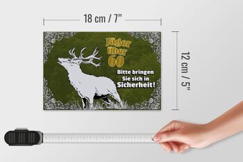 Panneau chasseur en bois 18x12 cm plus de 60 apportez-vous en décoration 4