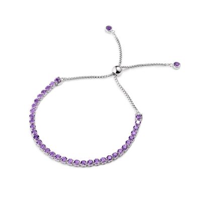 Wanli Amethyst Bracelet, Sterling Silver