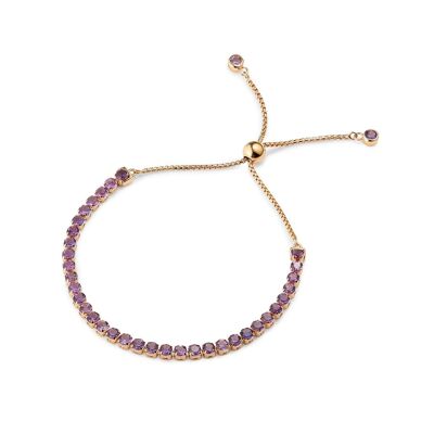 Wanli Amethyst Bracelet, 18ct Rose Gold Plated Vermeil