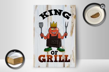 Panneau avis en bois 12x18 cm décoration King of Grill 2