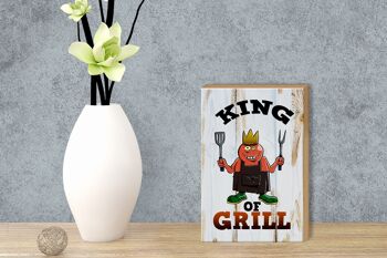 Panneau avis en bois 12x18 cm décoration King of Grill 3