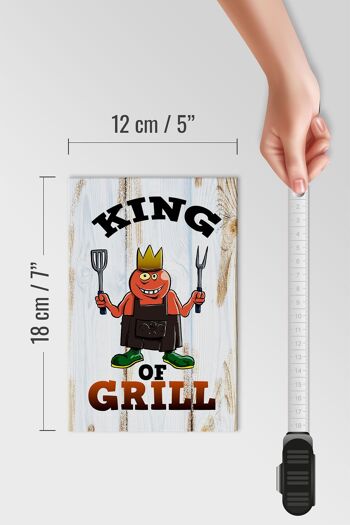 Panneau avis en bois 12x18 cm décoration King of Grill 4