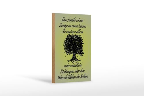 Holzschild Spruch 12x18 cm Familie ist wie Zweige an Baum Dekoration