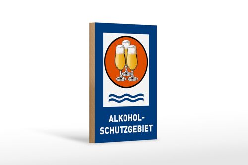 Holzschild Bier 12x18 cmschutzgebiet Biergläser Dekoration