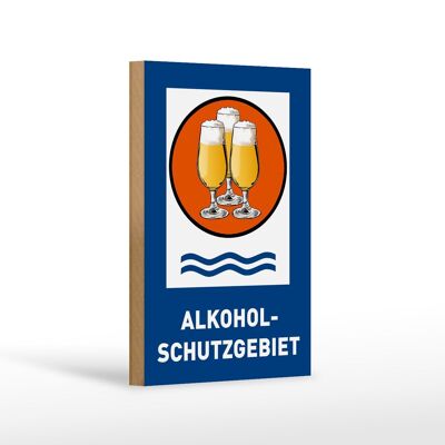 Cartello in legno birra 12x18 cm decorazione bicchieri birra area protetta
