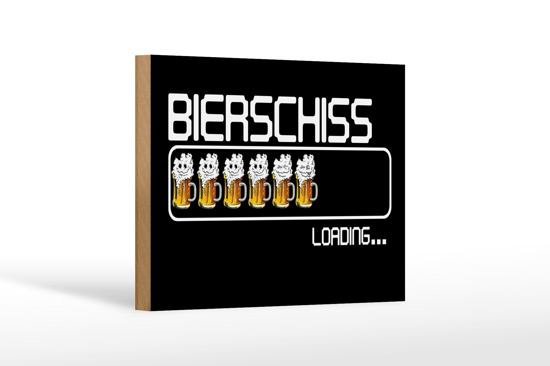 Cartello in legno 18x12 cm Bierschiss Caricamento 6 bicchieri da birra decorazione
