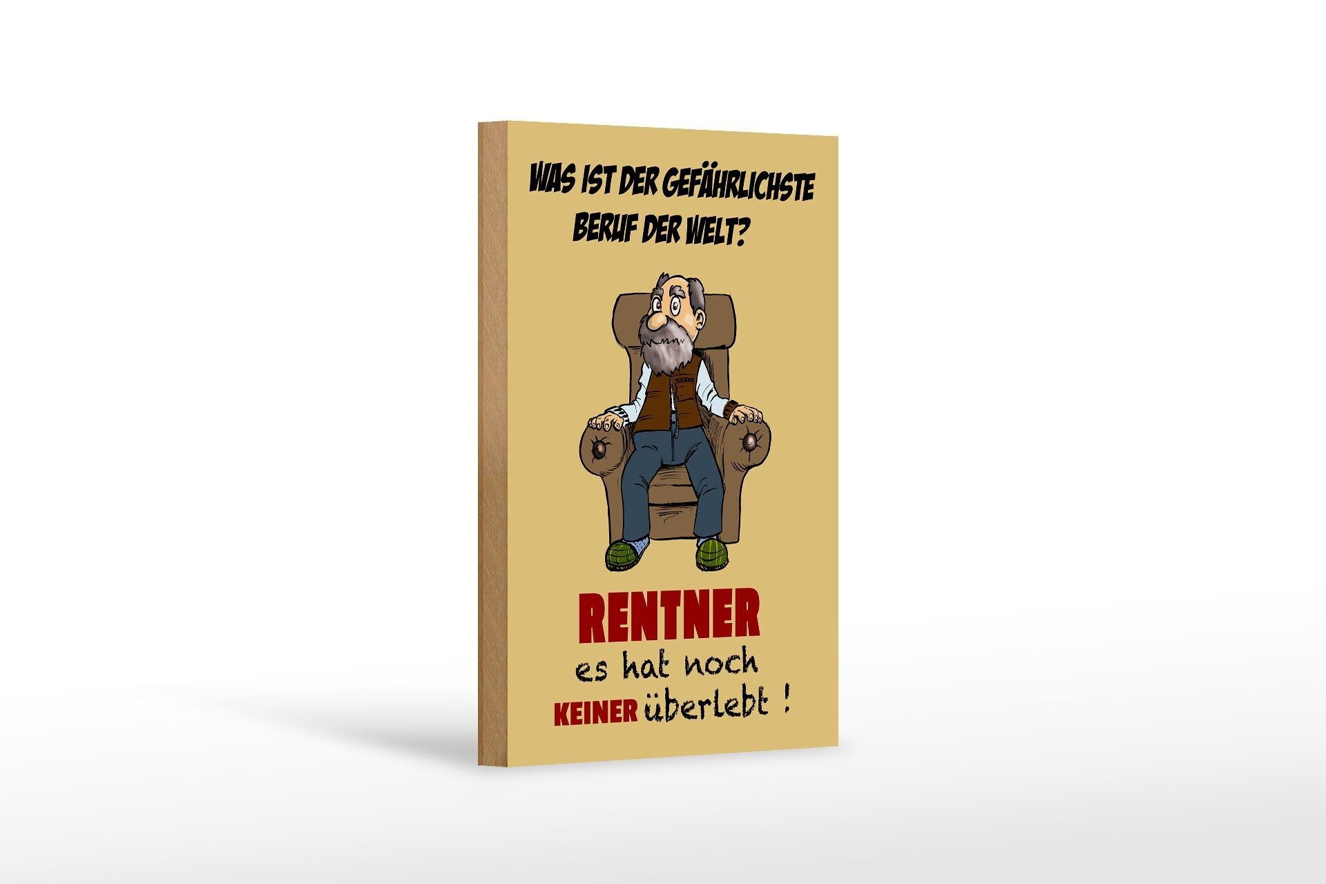 Cartello in legno con scritta 12x18 cm qual è il lavoro più pericoloso decorazione per pensionati