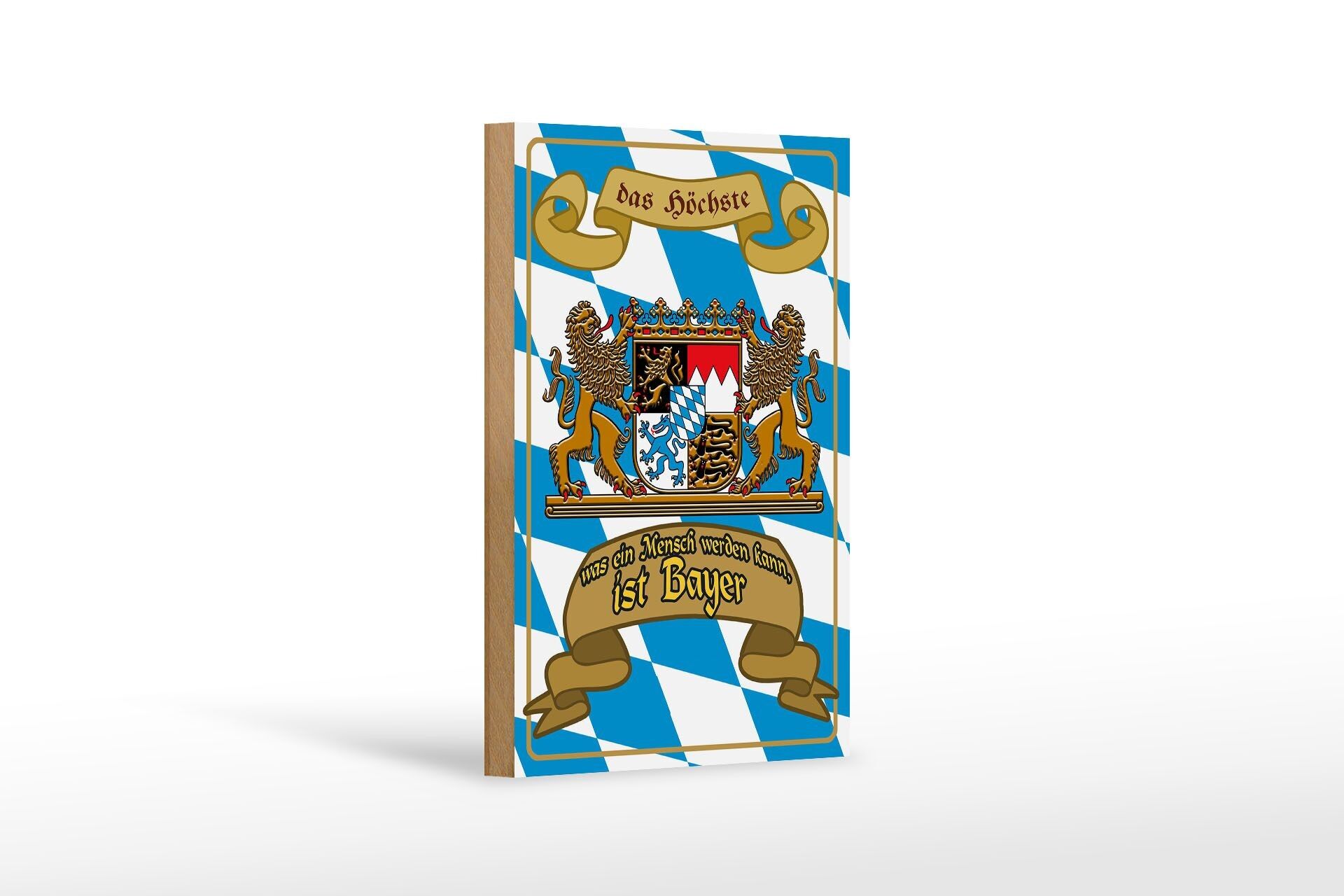 Cartello in legno con scritta alta 12x18 cm quale uomo diventerà decorazione Bayer