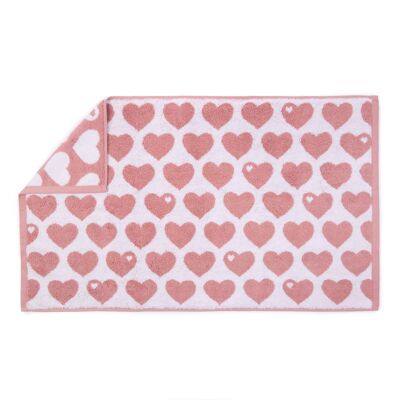 Bath mat hearts - pink
