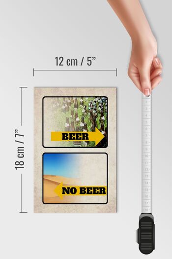 Panneau en bois 12x18 cm image Beer No Beer décoration de bière 4