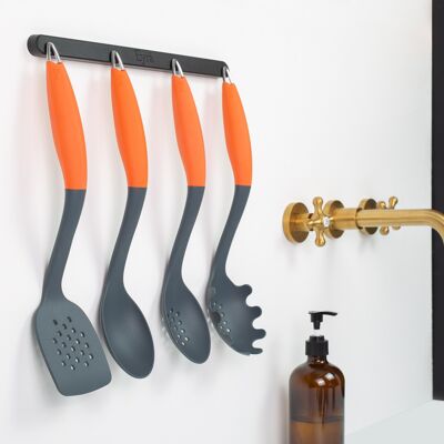 Eyra kitchen utensils with orange handles