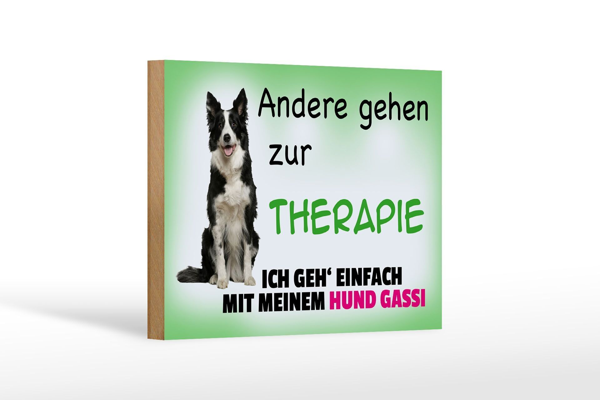 Cartello in legno con scritta 18x12 cm decorazione Vado a passeggio con il mio cane