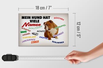 Panneau en bois disant 18x12 cm décoration mon chien a plusieurs noms 4