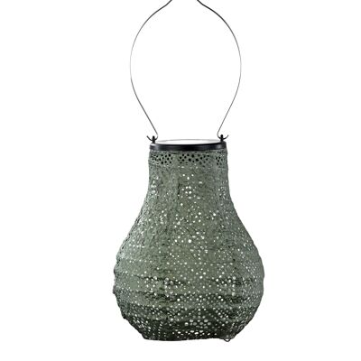 Farol Led Sostenible Decoración de Jardín Bombilla Topacio - 16 cm - Verde Salvia