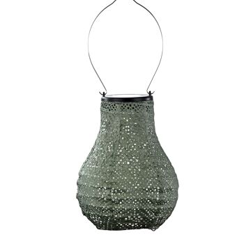 Lanterne Led Durable Décoration de Jardin Ampoule Topaze - 16 cm - Vert Sauge