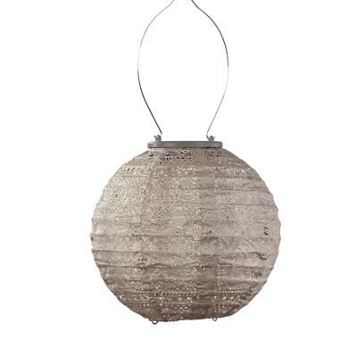 Lanterne Led Durable Décoration de Jardin Spectare Ronde - 20 cm - Taupe Clair