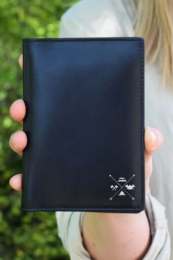 Couverture de passeport en cuir véritable "Arrows Emblem" 1