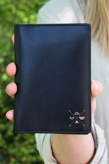 Couverture de passeport en cuir véritable "Arrows Emblem" 5