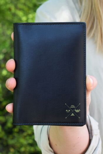 Couverture de passeport en cuir véritable "Arrows Emblem" 8