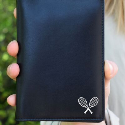 Passport cover "Tennis racket" leather case for passport