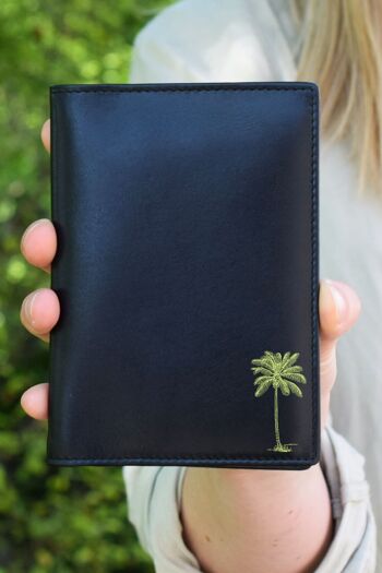 Couverture de passeport en cuir véritable "Palm" 4
