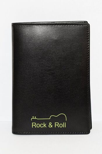 Housse de passeport "Rock & Roll", étui à passeport en cuir véritable 2