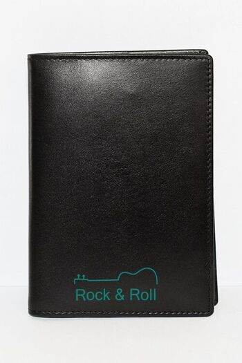 Housse de passeport "Rock & Roll", étui à passeport en cuir véritable 5