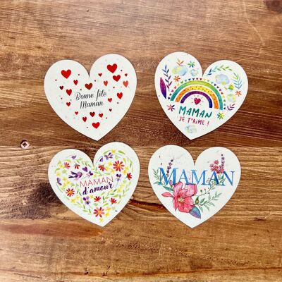 4 x 5 small traditional Mother's Day heart cards