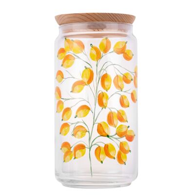 Painted glass jar 1,5L Glycine Jaune