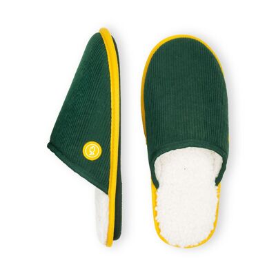 Corduroy slippers Green