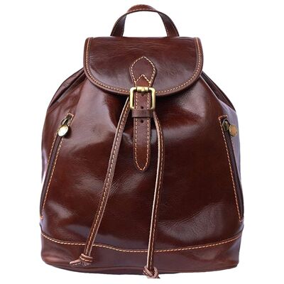 Modarno Genuine Leather Backpack Made in Italy Vintage Handmade in Italy by Expert Craftsmen - Women's Genuine Leather Backpack with Adjustable Shoulder Straps and Tablet Pocket