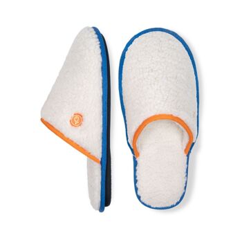 Chaussons en sherpa Orange