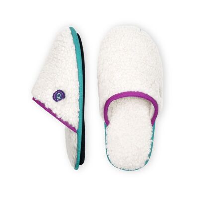 Pantuflas Sherpa moradas